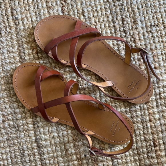Sézane Adeline low sandals in natural heritage leather sz 40 - Picture 12 of 12